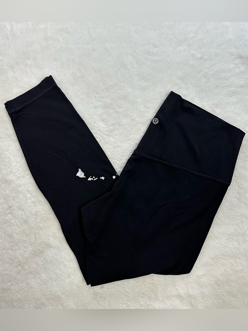 Lululemon Align HR Pant 25" Hawaii Exclusive Island Graphic Black Size 12